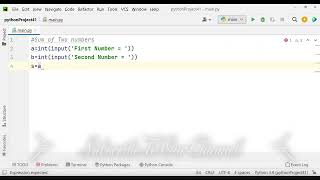 Sum Of Two Numbers in Python..