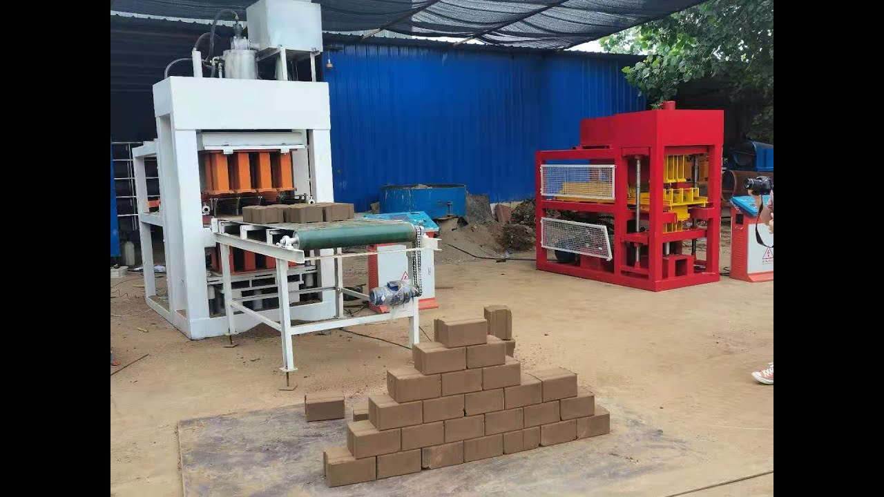 Customized 100T XM4-10 clay interlocking brick making machine - YouTube