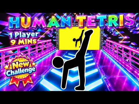 CAN YOU MAKE EVERY MOVE IN 9 MINS? |😱 Human Tetris | 1 Player | Immersive Interactive New Challenge