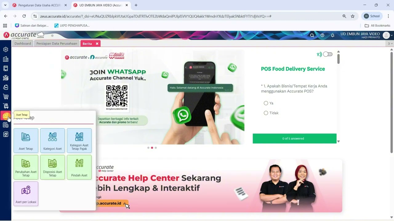 TUTORIAL ACCURATE ONLINE | UD. EMBUN NUSANTARA FULL SAMPAI SELESAI