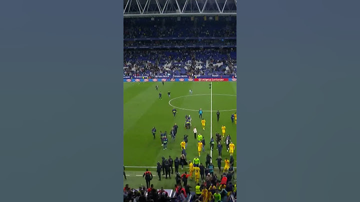 Espanyol fans invades pitch during barcelona la liga title celebrations