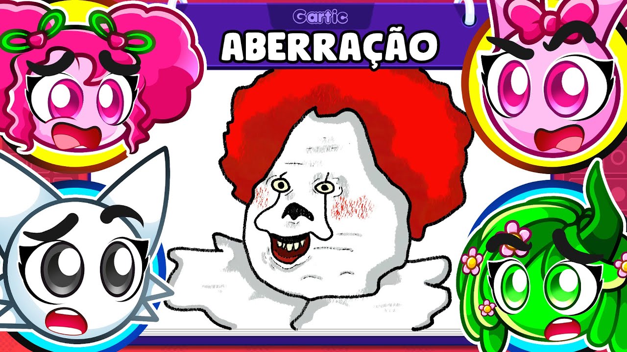 Bolinho desenhando ABERRAÇÕES com os SPRUNKIS no GARTIC