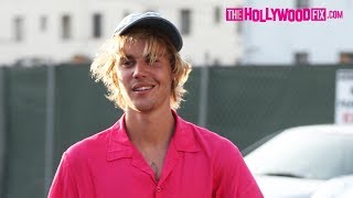 Justin Bieber Speaks On Playing Fortnite While Arriving To Escape Hotel On Hollywood Blvd. 4.10.18