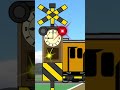 【ふみきり 電車 アニメ】Railway level railroad crossing song 大きな古時計My Grandfather's Clock ショート版