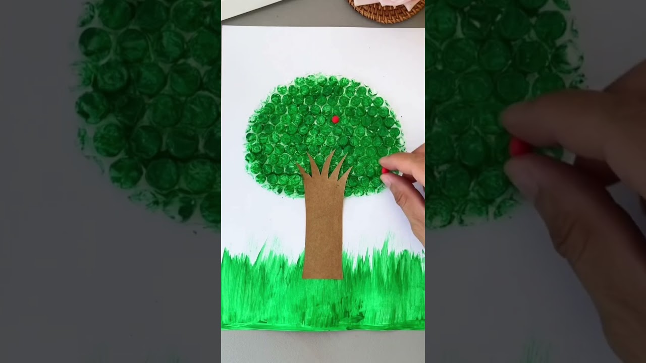 Creative Tree Art with Recycled Materials!" 