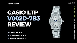 Casio LTP-V002D-7B3 Ladies Quartz Watch In Silver Steel Chain & Round Analog Dial Review