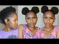 Before Wash Day: Large Curly Minnie Mouse Buns On Short 4C Natural Hair!!! Super Easy|Mona B.