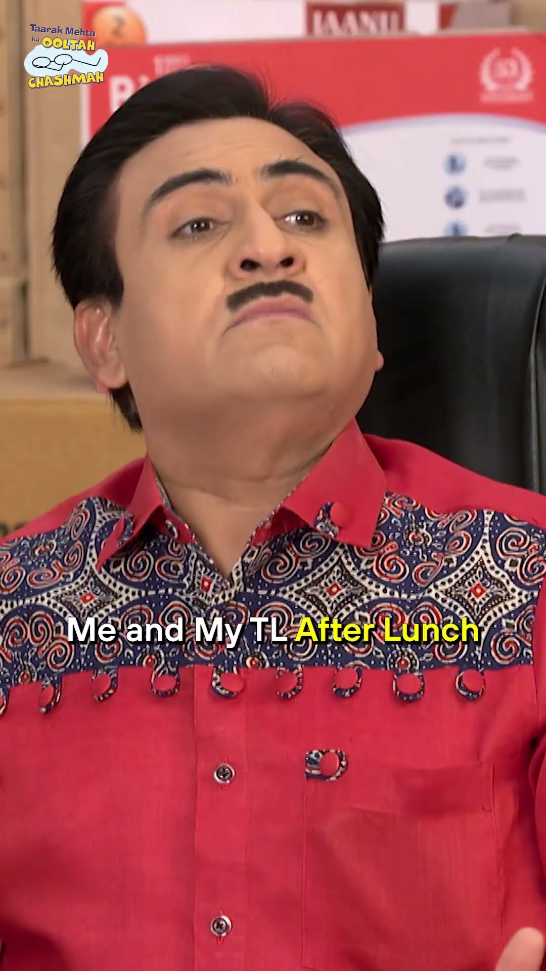 Me and My TL After Lunch!#tmkoc #funny #comedy #relatable #shorts #funnyshorts