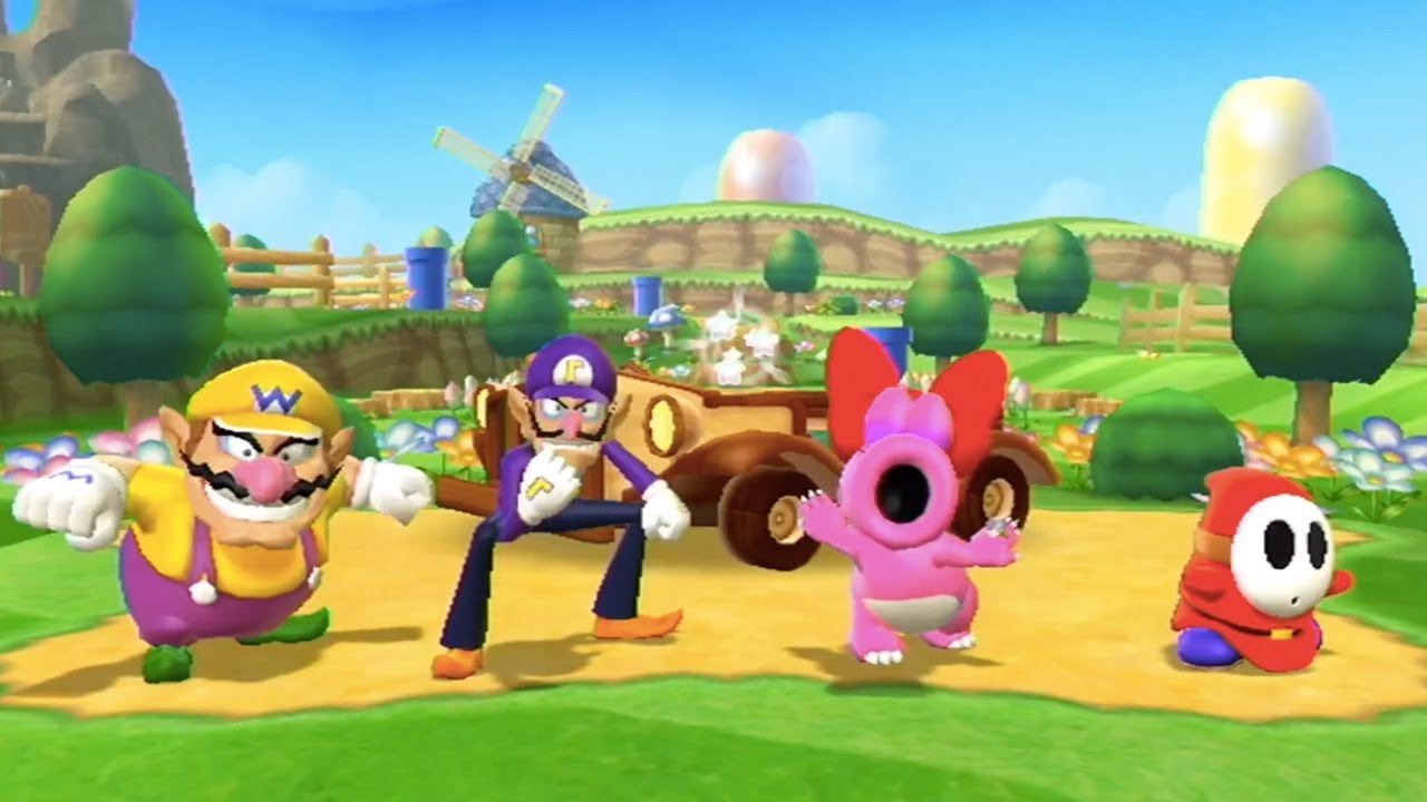 Mario Party 9 - Toad Road (Multiplayer) - Waluigi, Wario, Shy Guy & Birdo