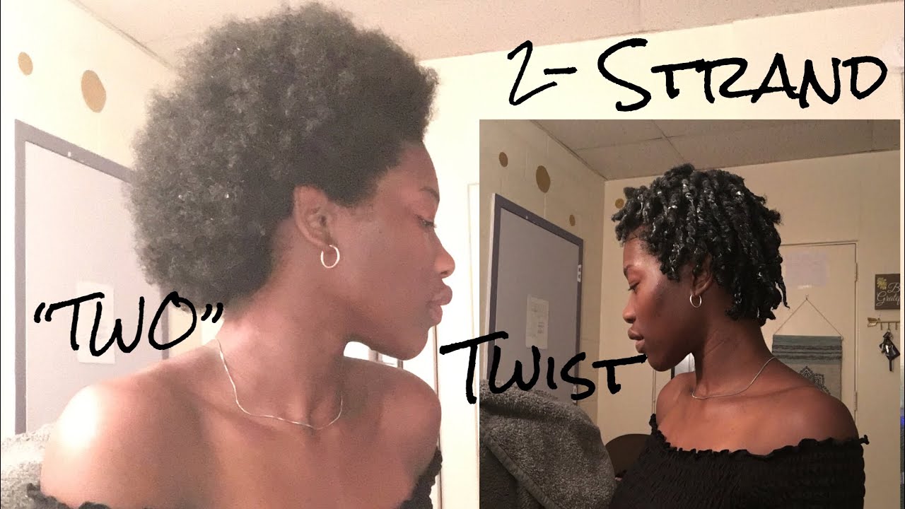 Two Strand Twist On Short Natural Hair Youtube