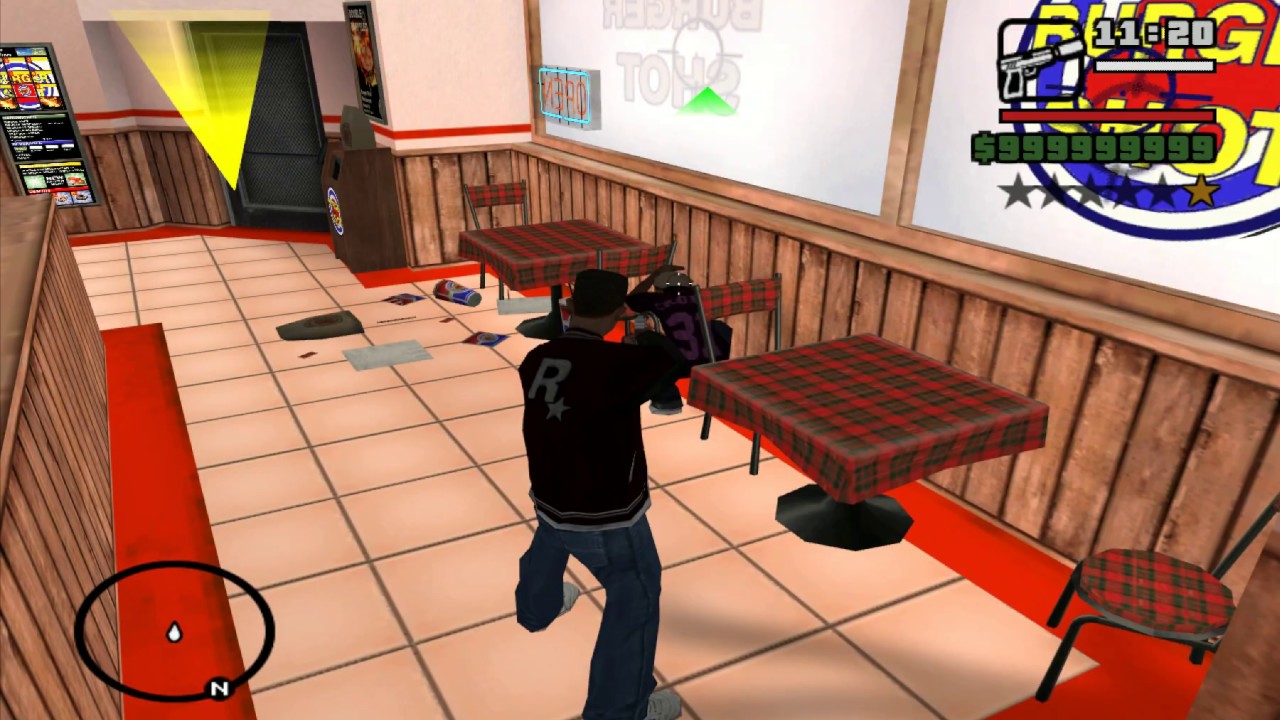 Gta San Andreas: The Burger Shot's Restaurant Rampage/Massacre 6 Stars