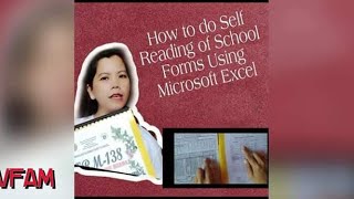 How to do Self Reading of School Forms Using Microsoft Excel