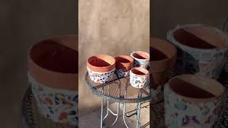 Terracotta Pot Mosaic using Talavera Mexican Tile