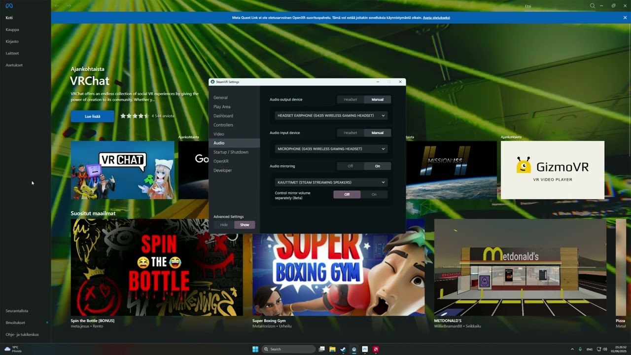 How to fix SteamVR audio issues
