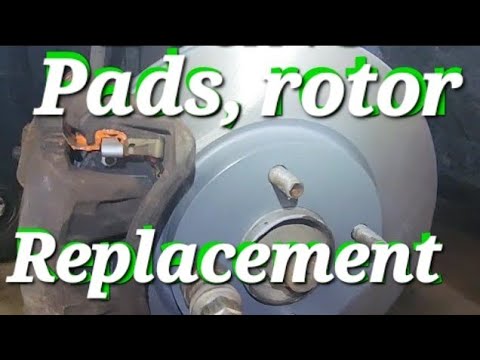 How to. Front brake pads, rotor removal & replacement. Nissan versa 1st gen.