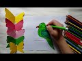 How to draw Parrot | Step by Step - Baby Shark Arts