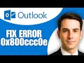 How To Fix Outlook Error Code 0x800ccc0e
