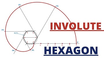 HOW TO DRAW THE INVOLUTE OF HEXAGON IN ENGINEERING DRAWING