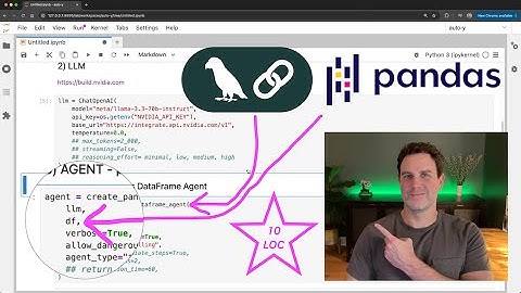 Langchain + pandas (GPU Accelerated) Agent  : 10 Lines of Code