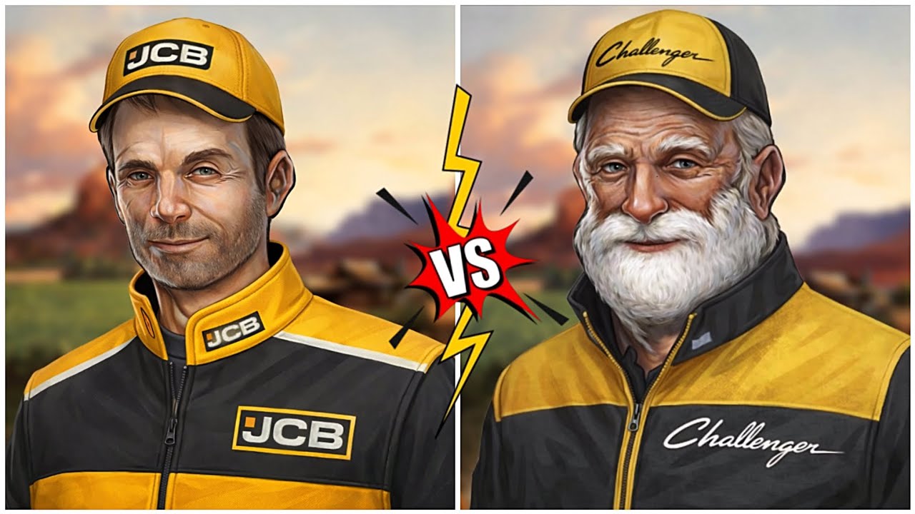 Fs 18 JCB vs Challenger Tractor !  Delivery Round Roller Bales With Multiplayer | Timelapse #fs18