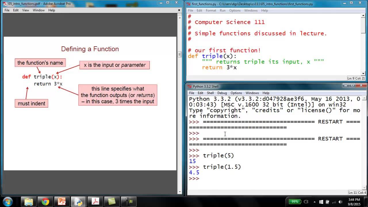 Intro. to Functions