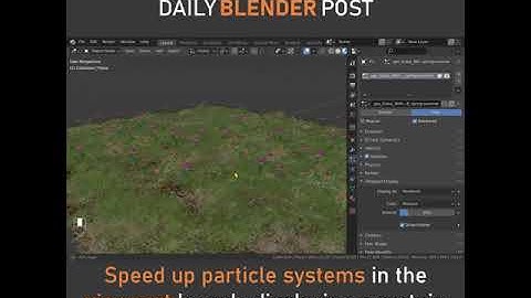How to Speed Up Particle Systems in the Viewport (Blender)