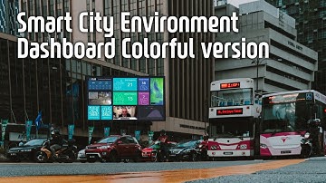 Smart City Environment Dashboard Colorful version theme.