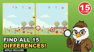 Spot the Difference Game: Find All 15 in Every Round! 🔍 Apple Orchard, Stable & Skate Park screenshot 1