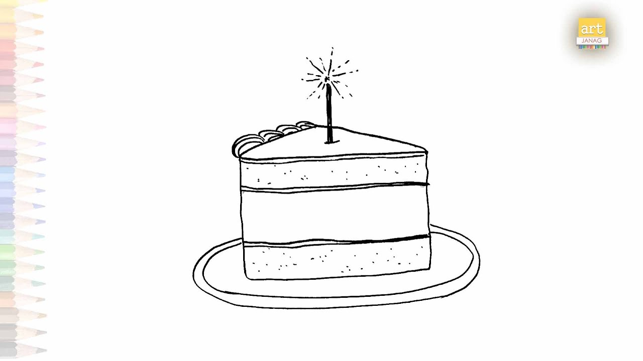 Cake drawings Birthday Cake drawings Outline sketches How to draw