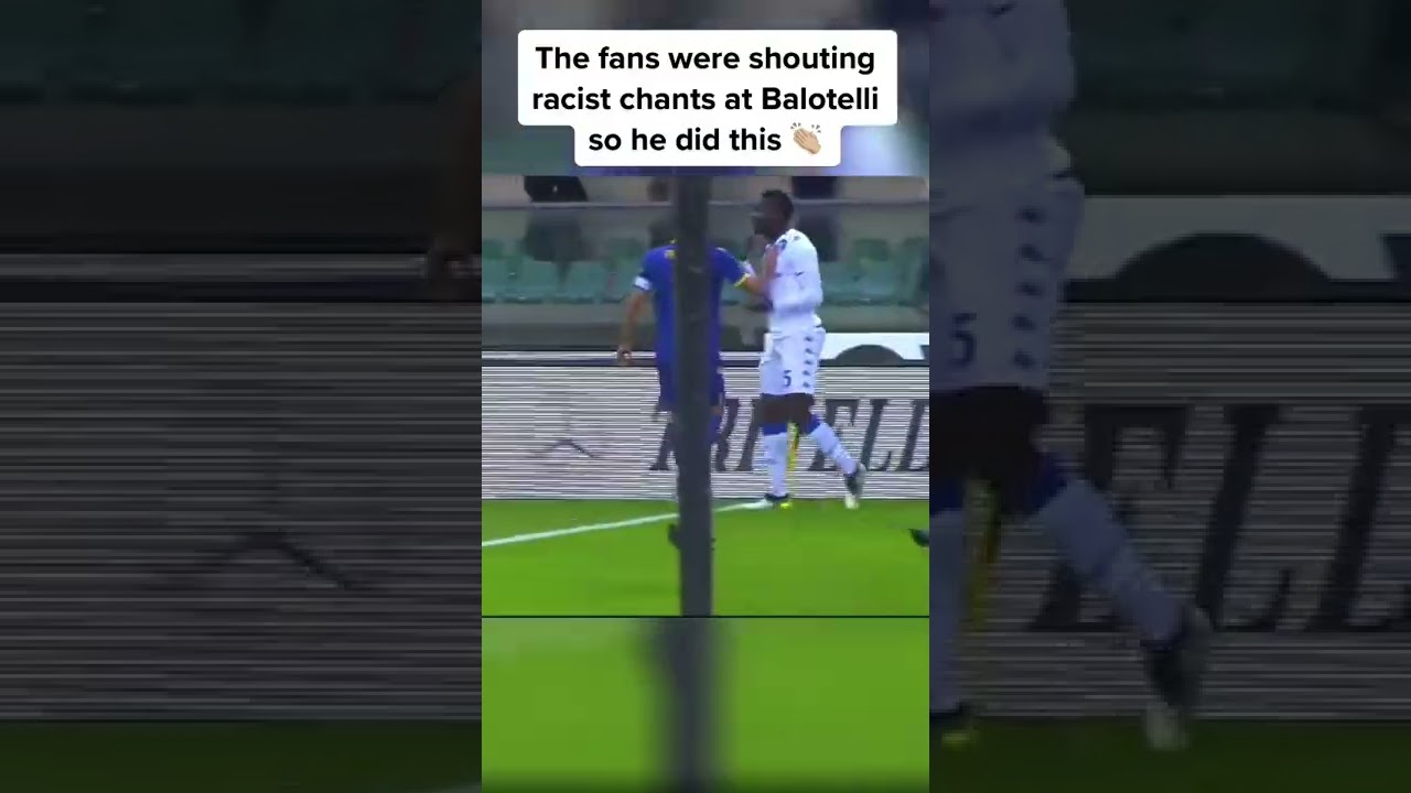 Angry Balotelli against racism