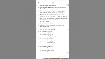 first year diploma in computer AMS question paper 2025