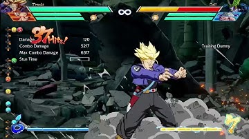 Dragon Ball FighterZ: Trunks Midscreen Combo