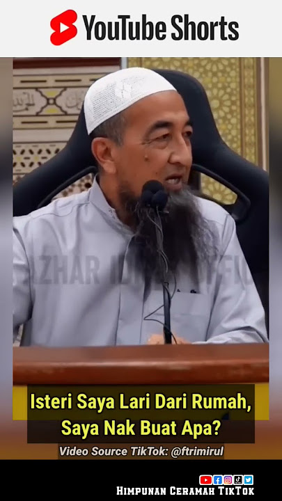 Isteri Saya Lari Dari Rumah, Saya Nak Buat Apa?. | Ustaz Azhar Idrus
