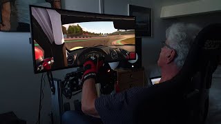 iRacing: My 72 Year old dad giving it a try in the Porsche Cayman GT4 Flip Keijmel