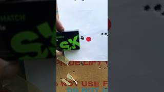 One Hole Group. CZ 457 and SK Pistol Match