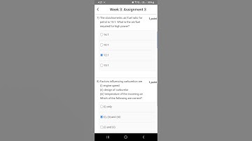 IC engine and gas turbine NPTEL assignment 3