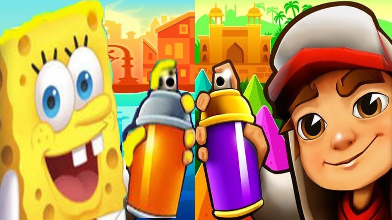 Subway Sponge Subway Surfers Mumbai Vs SpongeBob Sponge iPad Gameplay HD - YouTube