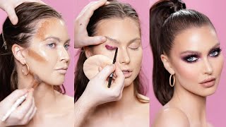MAKEOVER! Plum Eyeshadow + Pink Lip Tutorial // PAINTEDBYSPENCER