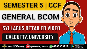 Semester 5 General Syllabus | 3 Year BCom Course in Calcutta University