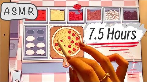 😴 iPad ASMR - Making Pizza for 7.5+ HOURS (No Ads) - Clicky Whispers