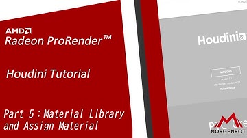(SideFX Houdini Tutorial) Part 5 - Material Library & Assign Material AMD Radeon™ ProRender Tutorial