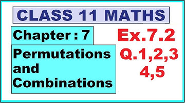 Maths 11 Ex.7.2 (Q.1,2,3,4,5) Ch:7 Permutations and Combinations | Ncert | Cbse.