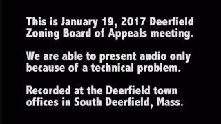 Deerfield ZBA - January 19, 2017