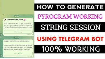 How to Generate a Pyrogram String Session | Generate Pyrogram Working String Session | Pyro String