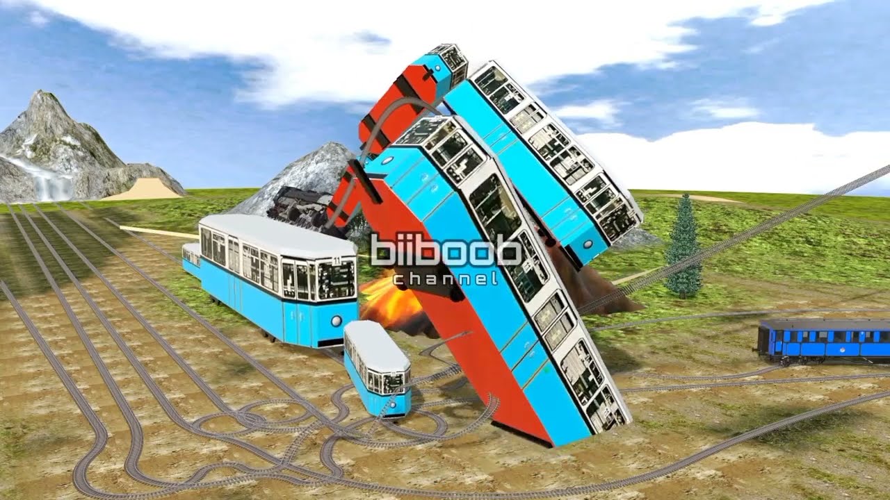 Kereta Api Berjalan Melalui Rel Berantakan Gila | Train Running Through Crazy Messy Rails🚂🚃