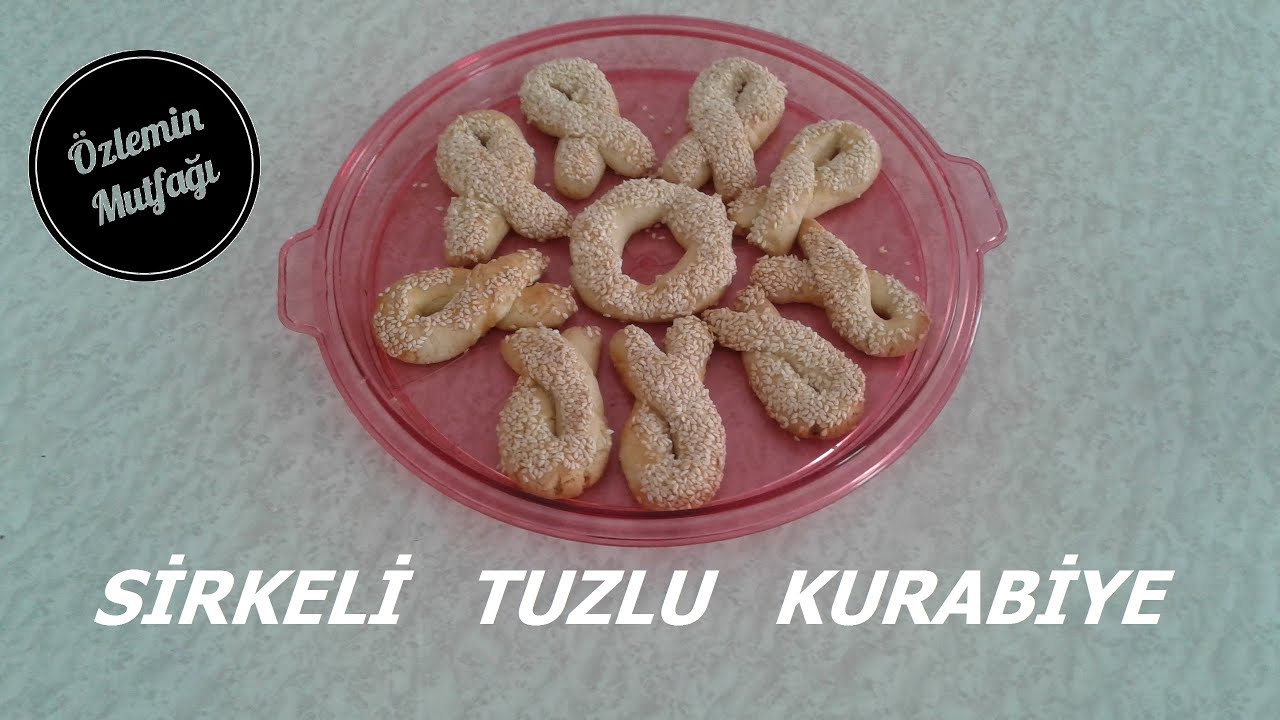 Sirkeli susamlı ağızda dağılan tuzlu kurabiye. YouTube