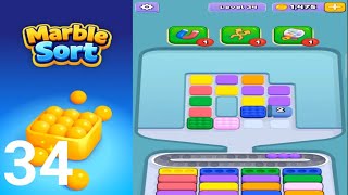 Marble Sort – Level 34: Master Every Move #marblesort #marblesortgame #marblesortlevel 
