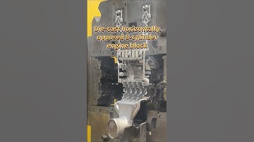 Die cast horizontally opposed 8 cylinder engine block#shorts