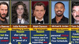 50 Hollywood Actors who Rejected Iconic Roles