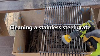 Cleaning a stainless steel grate